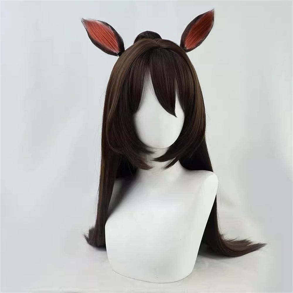 【In Stock】Game Umamusume:Pretty Derby Cosplay エルコンドルパサー El Condor Pasa Cosplay Wig With Ears and Tail