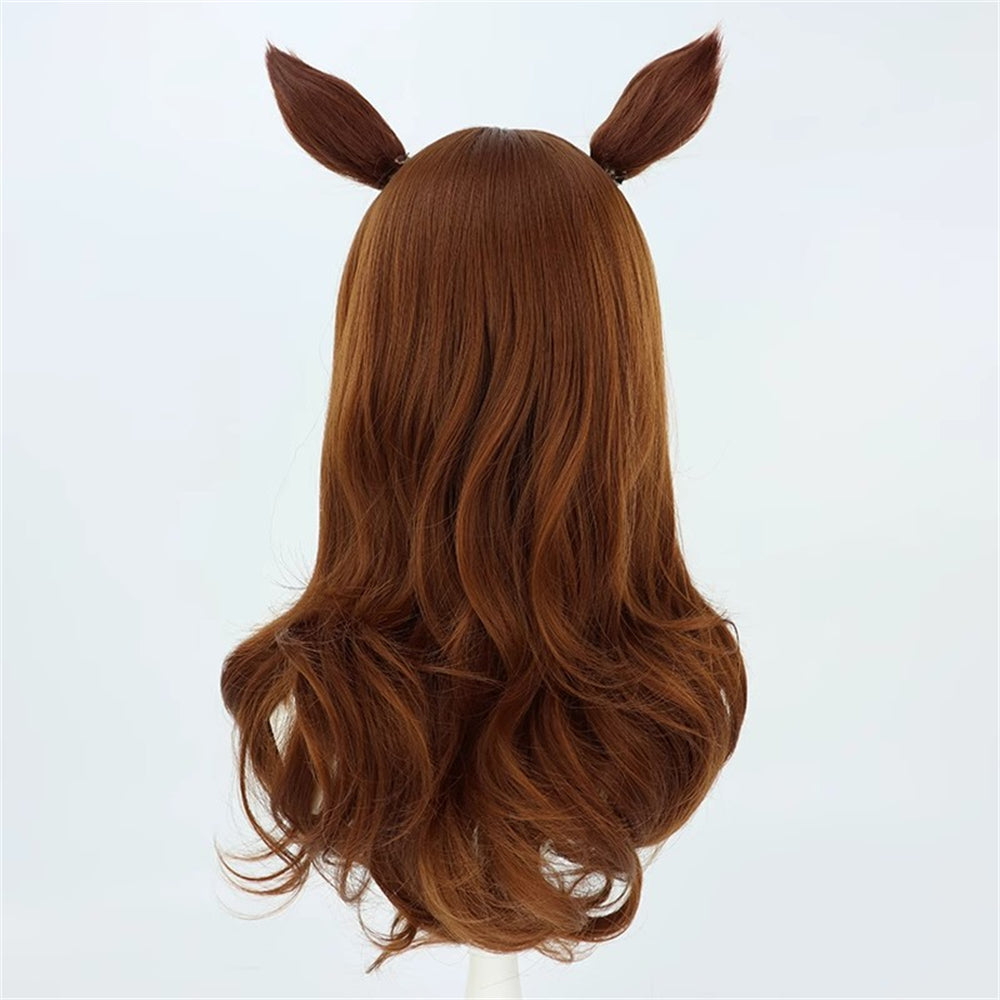 【In Stock】Game Umamusume:Pretty Derby Cosplay ナカヤマフェスタ Nakayama Festa Cosplay Wig With Ears and Tail