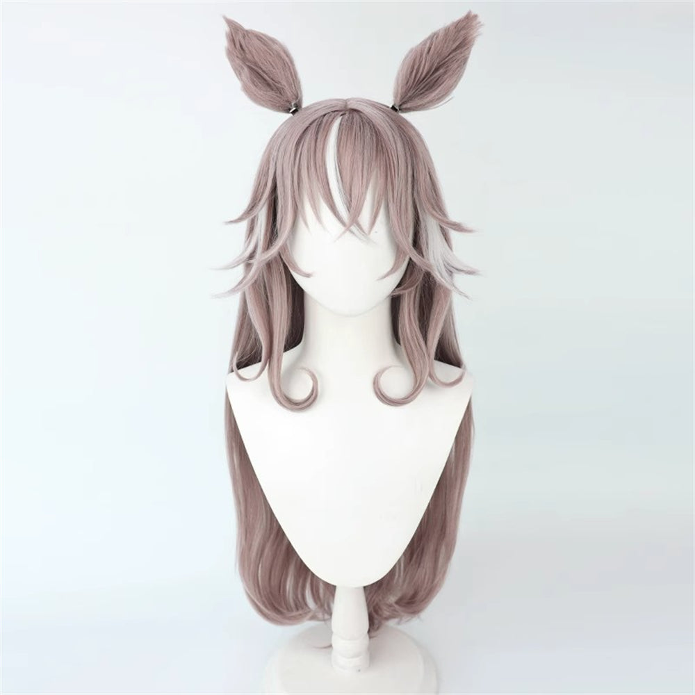 【In Stock】Game Umamusume:Pretty Derby Cosplay ワンダーアキュート Wonder Acute Cosplay Wig With Ears and Tail
