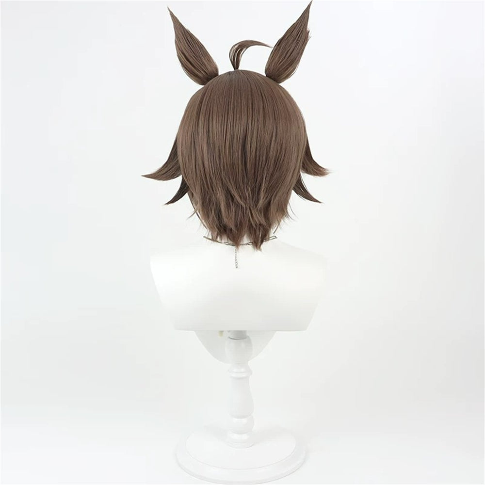 【In Stock】Game Umamusume:Pretty Derby Cosplay ルーラーシップ Rulership Cosplay Wig With Ears and Tail
