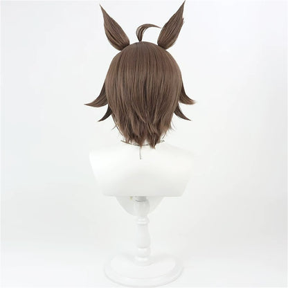 【In Stock】Game Umamusume:Pretty Derby Cosplay ルーラーシップ Rulership Cosplay Wig With Ears and Tail