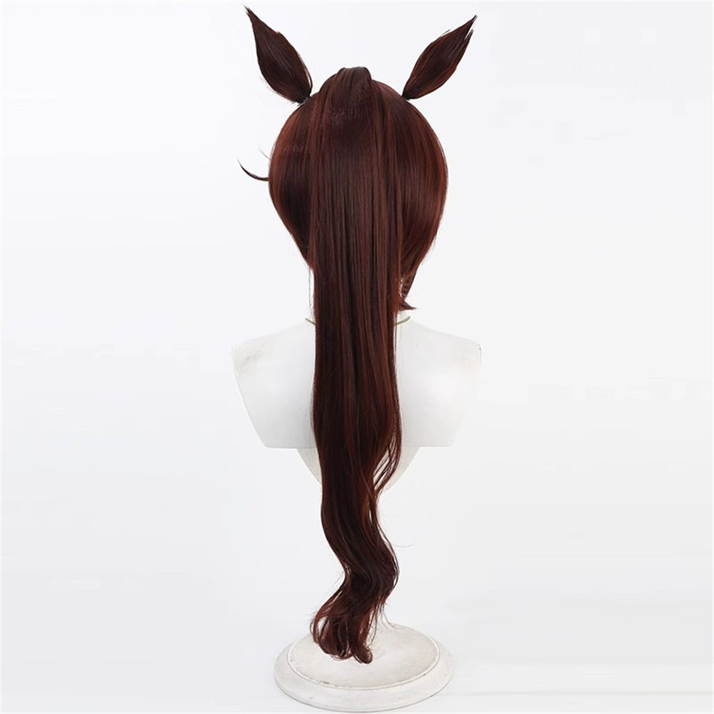 【In Stock】Game Umamusume:Pretty Derby Cosplay ユキノビジン Yukino Bijin Cosplay Wig With Ears and Tail