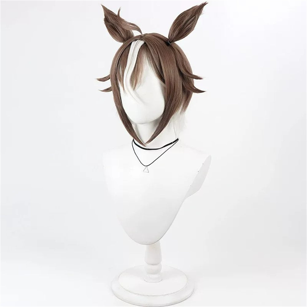 【In Stock】Game Umamusume:Pretty Derby Cosplay Rulership Cosplay Wig With Ears and Tail