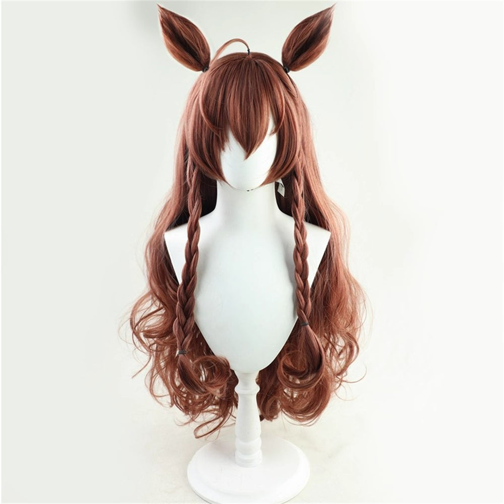【In Stock】Game Umamusume:Pretty Derby Cosplay Mejiro Bright  メジロブライト Cosplay Wig With Ears and Tail