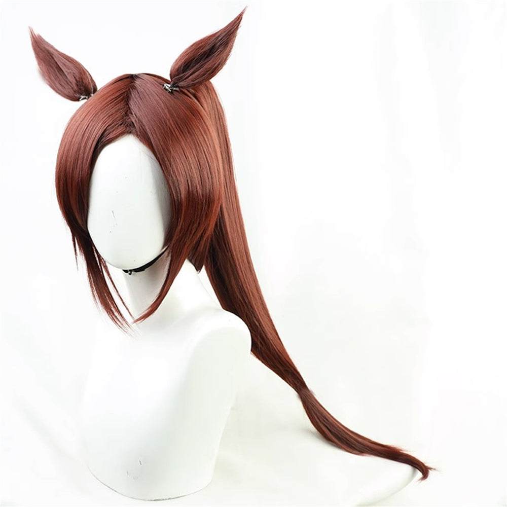 【In Stock】Game Umamusume:Pretty Derby Cosplay サクラバクシンオー Sakura Bakushin O Cosplay Wig With Ears and Tail