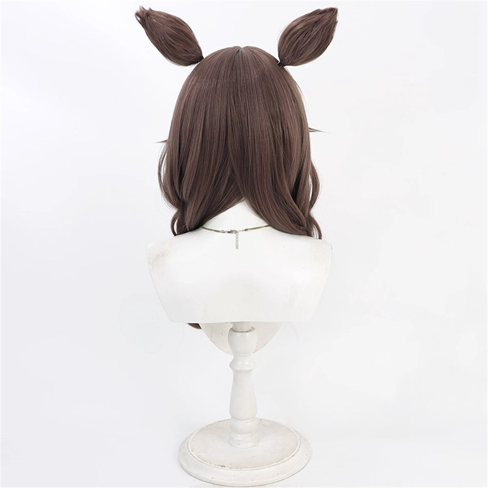 【In Stock】Game Umamusume:Pretty Derby Cosplay カレンブーケドール Curren Bouquetd'or Cosplay Wig With Ears and Tail