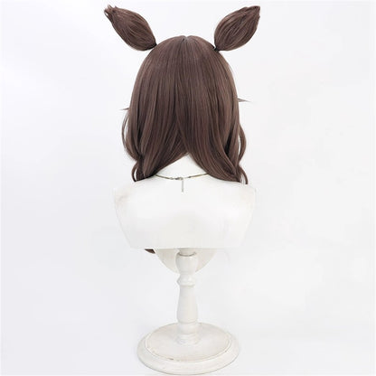 【In Stock】Game Umamusume:Pretty Derby Cosplay カレンブーケドール Curren Bouquetd'or Cosplay Wig With Ears and Tail