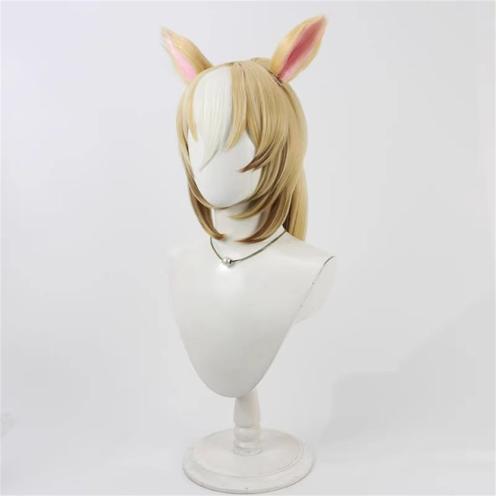 【In Stock】Game Umamusume:Pretty Derby Cosplay デュランダル Durandal Cosplay Wig With Ears and Tail