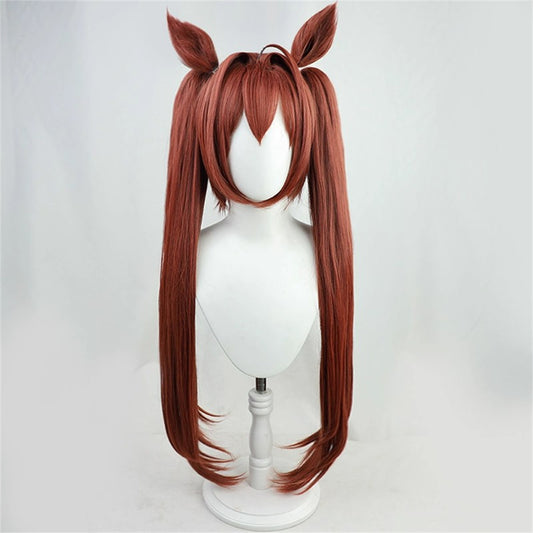 【In Stock】Game Umamusume:Pretty Derby Cosplay ダイワスカーレット Daiwa Scarlet Cosplay Wig With Ears and Tail