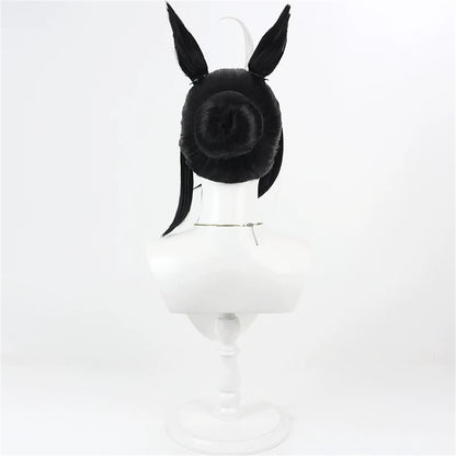 【In Stock】Game Umamusume:Pretty Derby Cosplay Manhattan Cafe Black Wedding Dress Cosplay Wig With Ears and Tail
