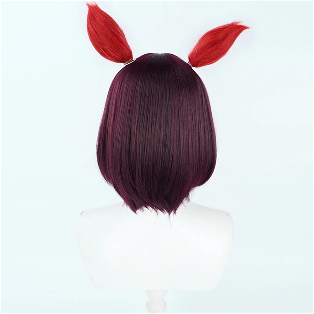【In Stock】Game Umamusume:Pretty Derby Cosplay ニシノフラワー Nishino Flower Cosplay Wig With Ears and Tail