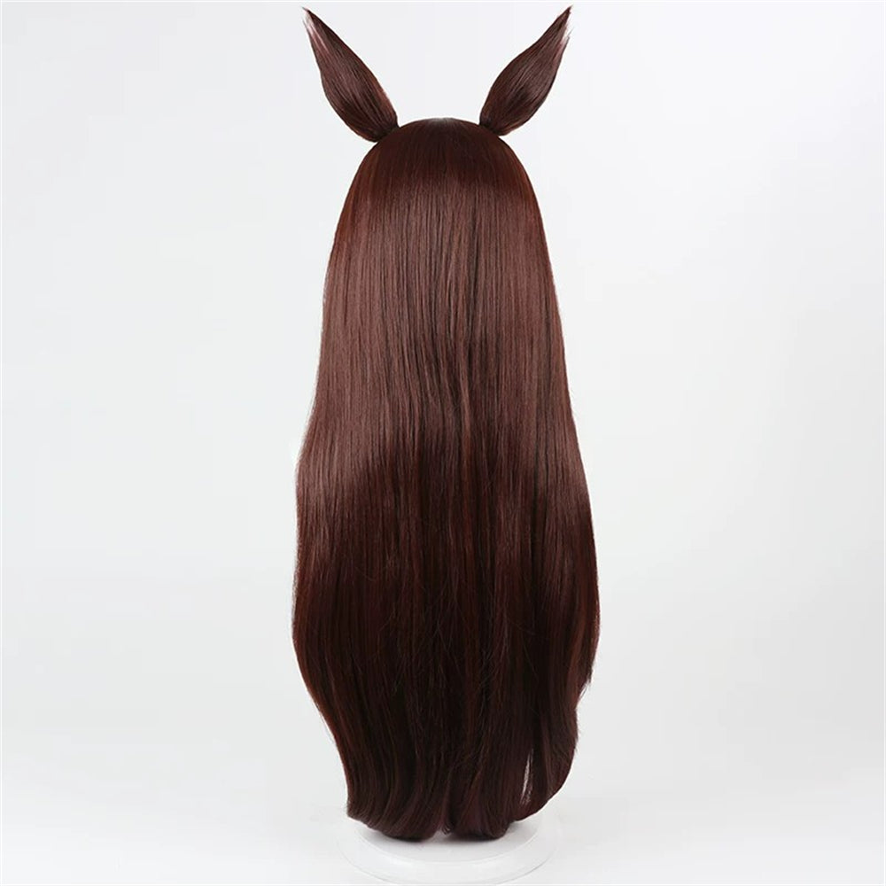 【In Stock】Game Umamusume:Pretty Derby Cosplay Sakura Bakushin O Cosplay Wig With Ears and Tail