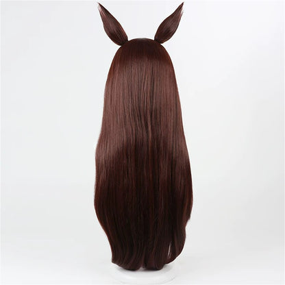 【In Stock】Game Umamusume:Pretty Derby Cosplay Sakura Bakushin O Cosplay Wig With Ears and Tail