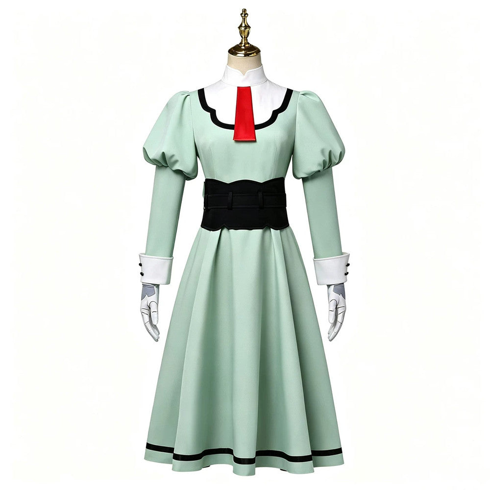 【In Stock】Anime The Ribbon Hero Cosplay Sapphire Daily Wear Green Dress Cosplay Costume Plus Size