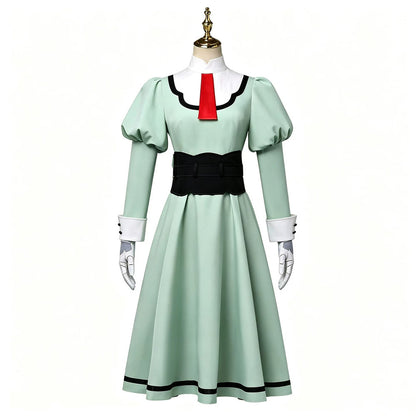 【In Stock】Anime The Ribbon Hero Cosplay Sapphire Daily Wear Green Dress Cosplay Costume Plus Size