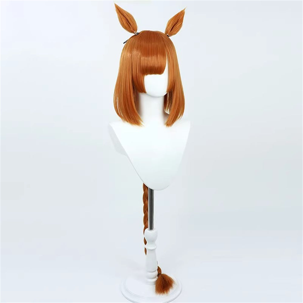 【In Stock】Game Umamusume:Pretty Derby Cosplay イクノディクタス Ikuno Dictus Cosplay Wig With Ears and Tail