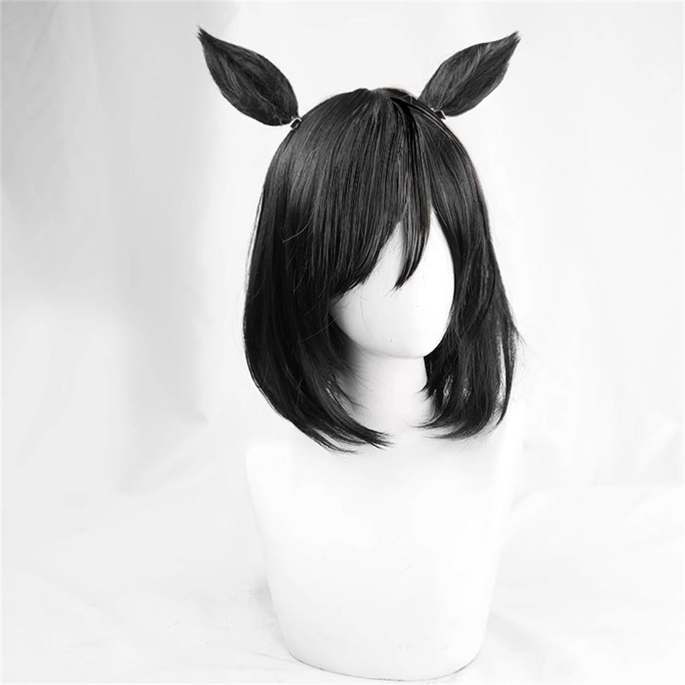 【In Stock】Game Umamusume:Pretty Derby Cosplay エイシンフラッシュ Eishin Flash Cosplay Wig With Ears and Tail