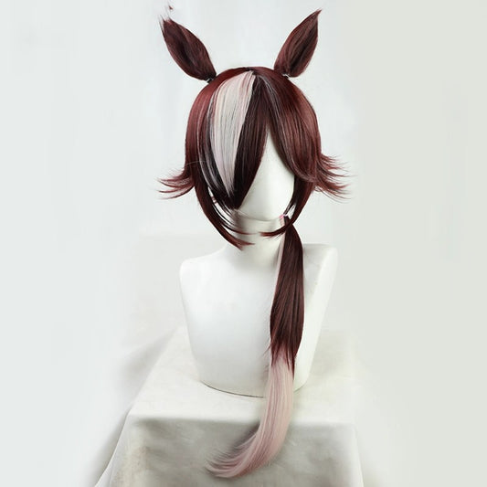 【In Stock】Game Umamusume:Pretty Derby Cosplay ウオッカ Vodka Cosplay Wig With Ears and Tail
