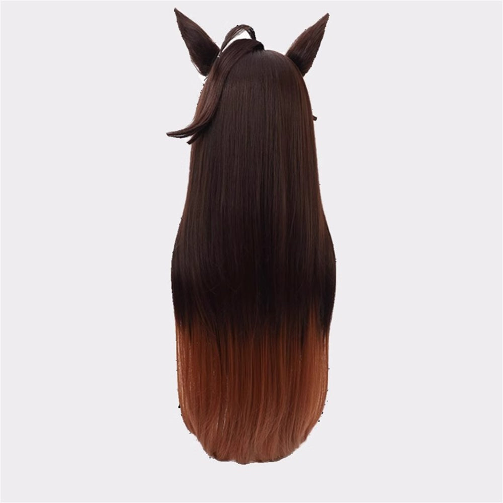 【In Stock】Game Umamusume:Pretty Derby Cosplay ドゥラメンテ Duramente Cosplay Wig With Ears and Tail