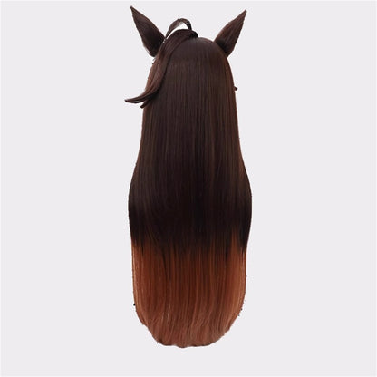 【In Stock】Game Umamusume:Pretty Derby Cosplay ドゥラメンテ Duramente Cosplay Wig With Ears and Tail