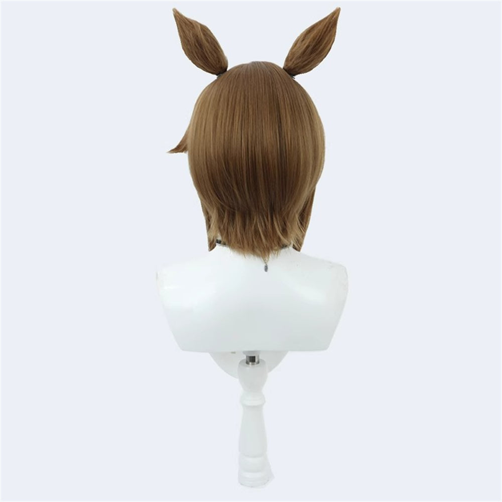 【In Stock】Game Umamusume:Pretty Derby Cosplay シュヴァルグラン Cheval Grand Cosplay Wig With Ears and Tail