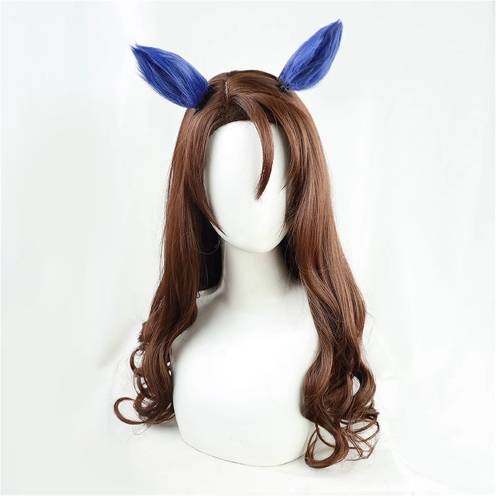 【In Stock】Game Umamusume:Pretty Derby Cosplay キングヘイロー King Halo Cosplay Wig With Ears and Tail
