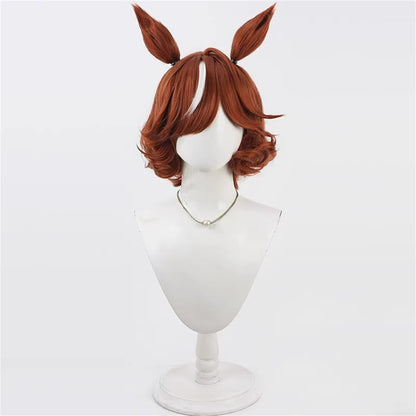 【In Stock】Game Umamusume:Pretty Derby Cosplay ハイセイコー Haiseiko Cosplay Wig With Ears and Tail