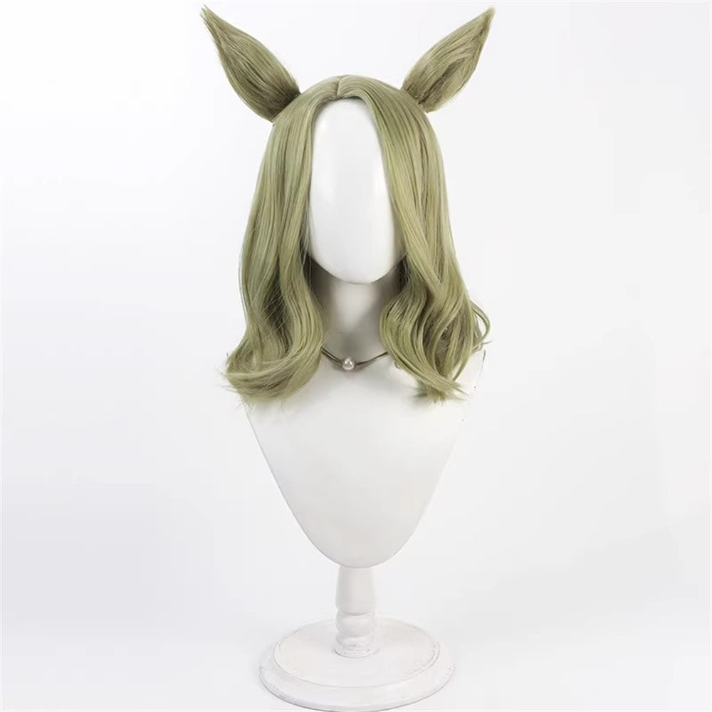 【In Stock】Game Umamusume:Pretty Derby Cosplay エアメサイア Inherited Hope Cosplay Wig With Ears and Tail