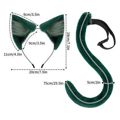 MiukoCosplay Anime The Apothecary Diaries Cosplay Maomao Cat's Ears Hair Hoop Cute Headwear Accessories &Tail Cosplay Prop
