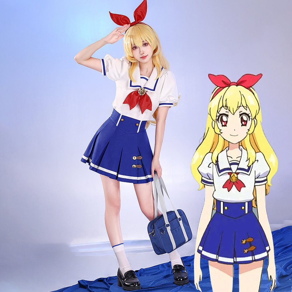 【Pre-Sale】Anime Aikatsu! Cosplay Summer School Uniform Cosplay Costume Premium Edition