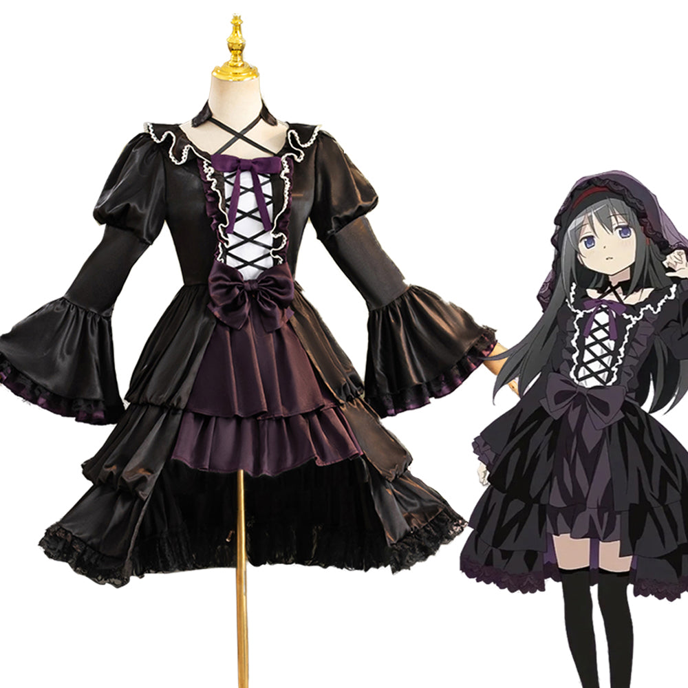 【In Stock】Anime Puella Magi Madoka Magica Cosplay Akemi HomuraCosplay Costume Premium Edition