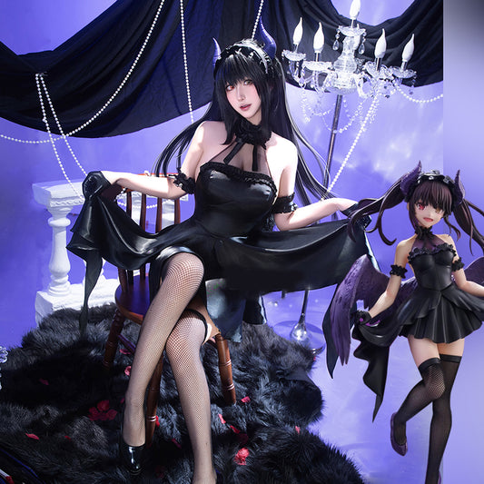 【In Stock】Anime Date A Live Cosplay Little Devil Kurumi Cosplay Costume