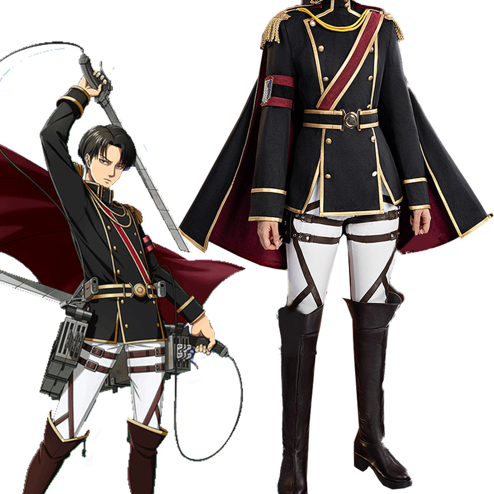 【In Stock】Anime Attack On Titan Cosplay Levi Cosplay Costume