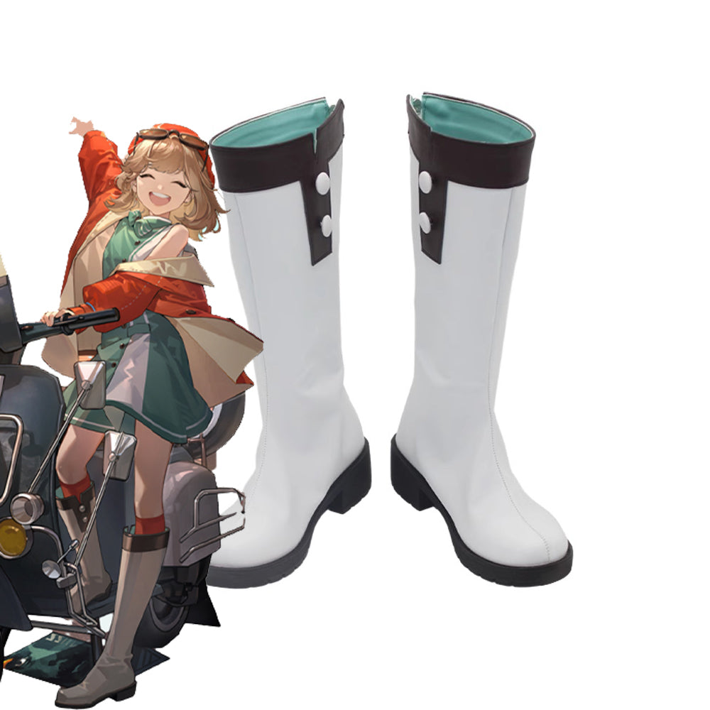 Game Reverse:1999 Cosplay Regulus Cosplay Shoes White Color Long Boots
