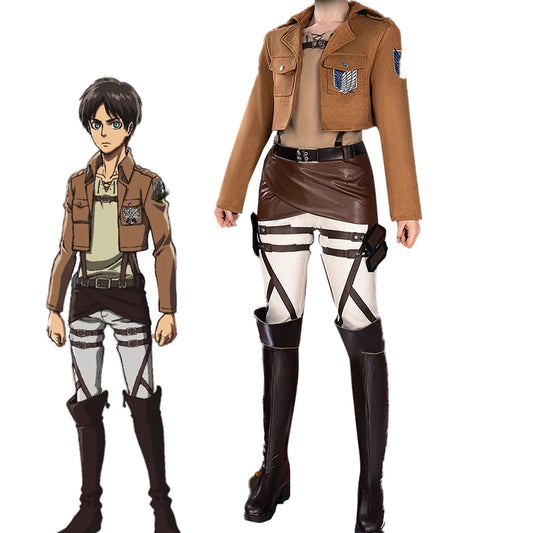 【In Stock】Anime Attack On Titan Cosplay  Armin Arlert Eren Yeager Hange Zoë Levi Mikasa Ackerman Historia Reiss Cosplay Costume