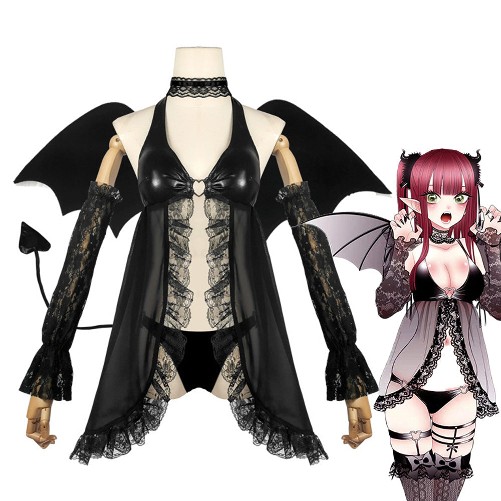 【In Stock】Anime My Dress Up Darling Cosplay Little Devil Kitagawa Marin Cosplay Costume - Cosplay Costumes
