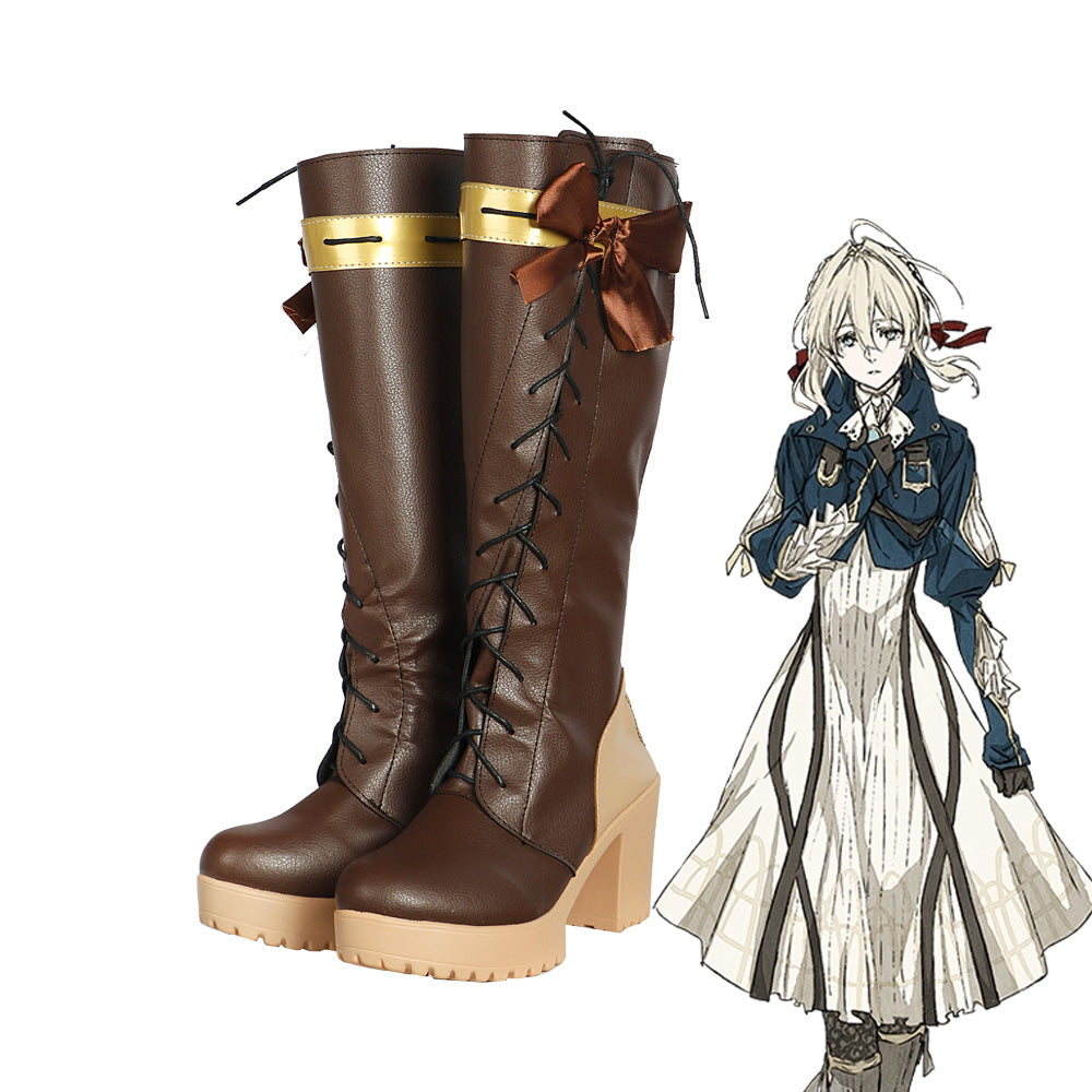 Anime Violet Evergarden Cosplay ヴァイオレット・エヴァーガーデン Violet Evergarden Cosplay Shoes