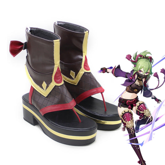 Game Genshin Impact Cosplay Kuki Shinobu Cosplay Shoes - Cosplay Shoes Boots