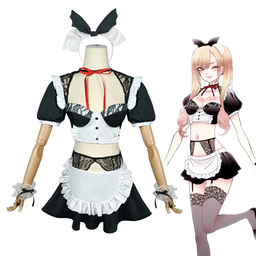 【In Stock】Anime My Dress Up Darling Cosplay Maid Kitagawa Marin Cosplay Costume Maid Costume - Cosplay Costumes