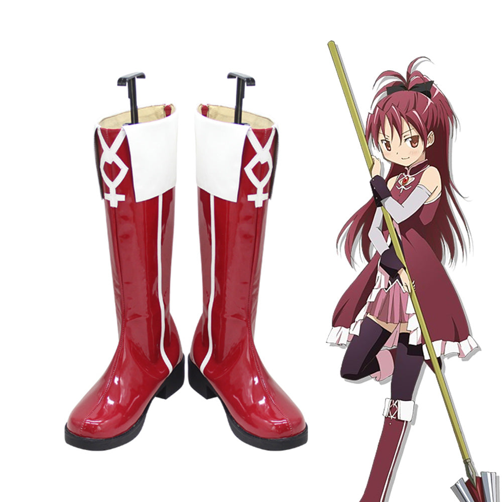 Anime Puella Magi Madoka Magica Cosplay Sakura Kyouko Cosplay Shoes