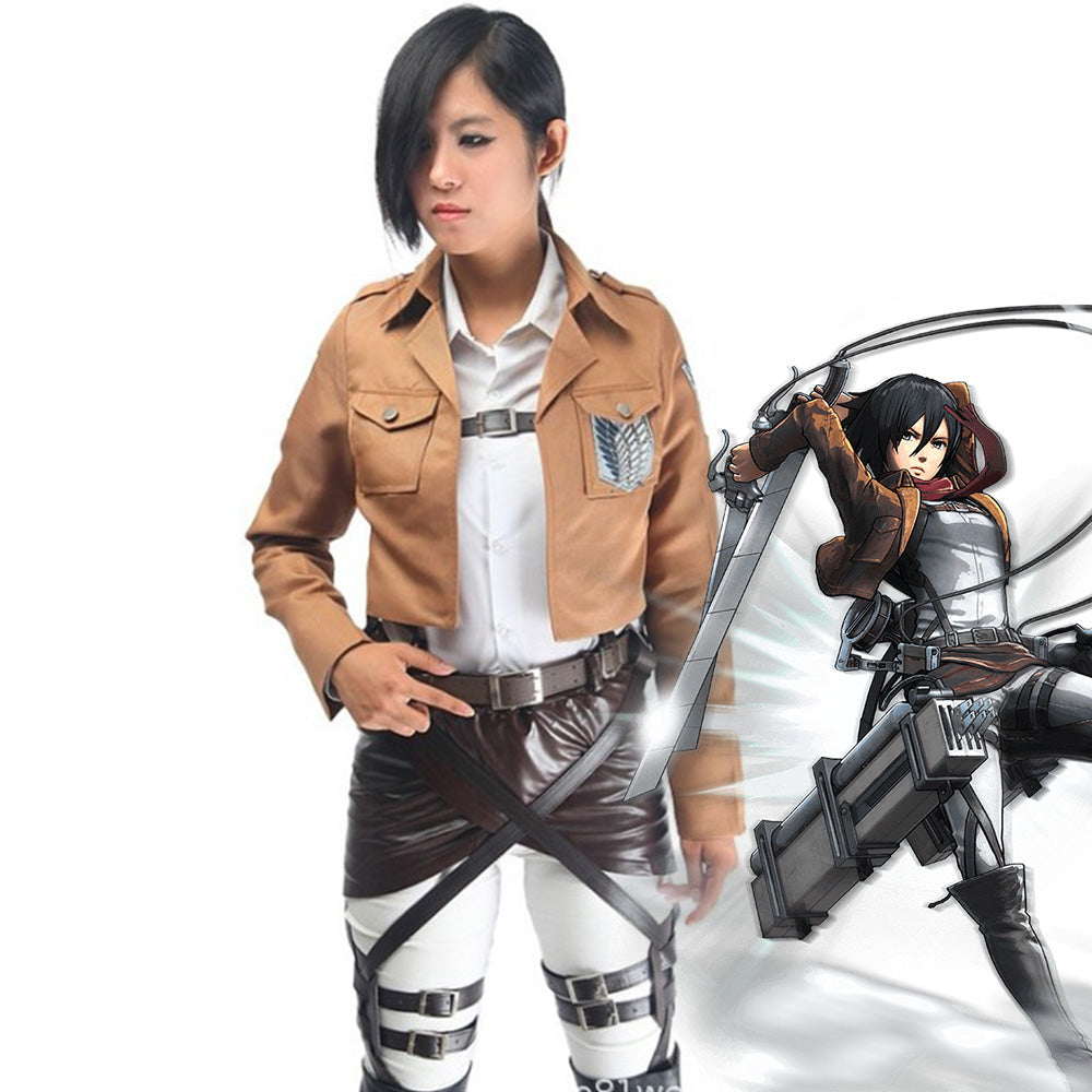 【In Stock】Anime Attack On Titan Cosplay Levi·Ackerman/Eren·Jaeger/Mikasa·Ackerman Cosplay Costume - Cosplay Costumes