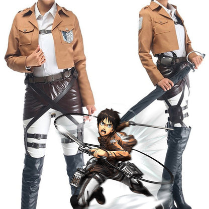 【In Stock】Anime Attack On Titan Cosplay Levi·Ackerman/Eren·Jaeger/Mikasa·Ackerman Cosplay Costume - Cosplay Costumes
