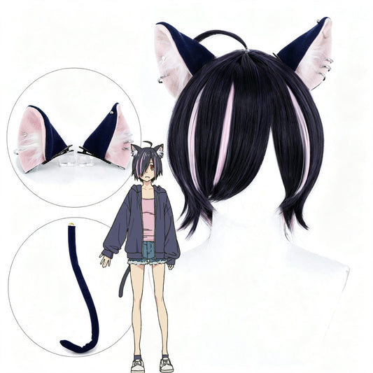 【In Stock】Anime Chainsmoker Cat Yani Neko ヤニねこ Cosplay Hameko Easygoing Anal Angel Cosplay Wig