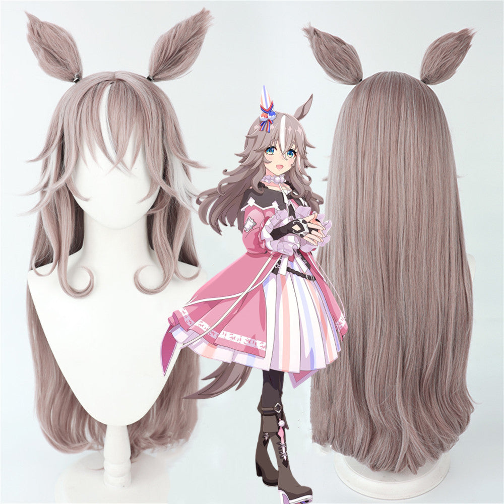 【In Stock】Game Umamusume:Pretty Derby Cosplay ワンダーアキュート Wonder Acute Cosplay Wig With Ears and Tail