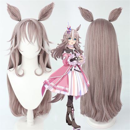 【In Stock】Game Umamusume:Pretty Derby Cosplay ワンダーアキュート Wonder Acute Cosplay Wig With Ears and Tail