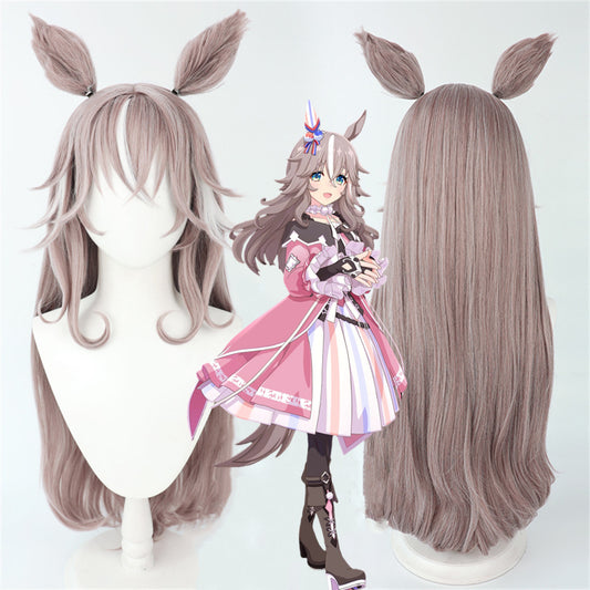 【In Stock】Game Umamusume:Pretty Derby Cosplay ワンダーアキュート Wonder Acute Cosplay Wig With Ears and Tail