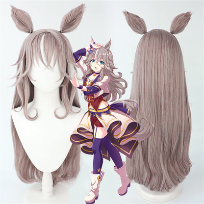 【In Stock】Game Umamusume:Pretty Derby Cosplay ワンダーアキュート Wonder Acute Cosplay Wig With Ears and Tail