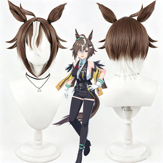 【In Stock】Game Umamusume:Pretty Derby Cosplay Rulership Cosplay Wig With Ears and Tail