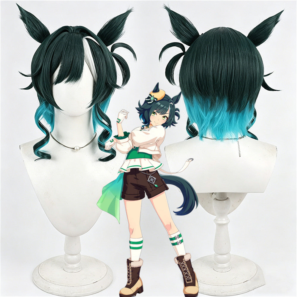 【In Stock】Game Umamusume:Pretty Derby Cosplay キセキ Kiseki Cosplay Wig With Ears and Tail