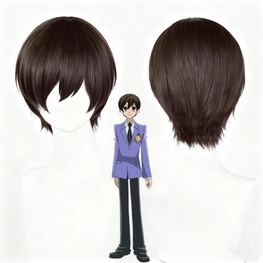 【In Stock】Anime Ouran High School Host Club Cosplay ふじおかハルヒ Fujioka Haruhi Cosplay Wig